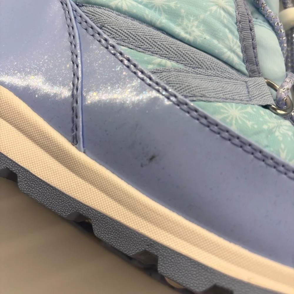 Disney X Sorel Frozen II Snow Boots Women 7‎ Blue Waterproof Faux Fur LY3665-535